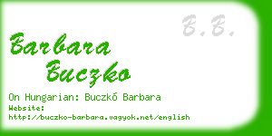 barbara buczko business card