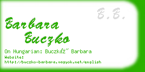 barbara buczko business card